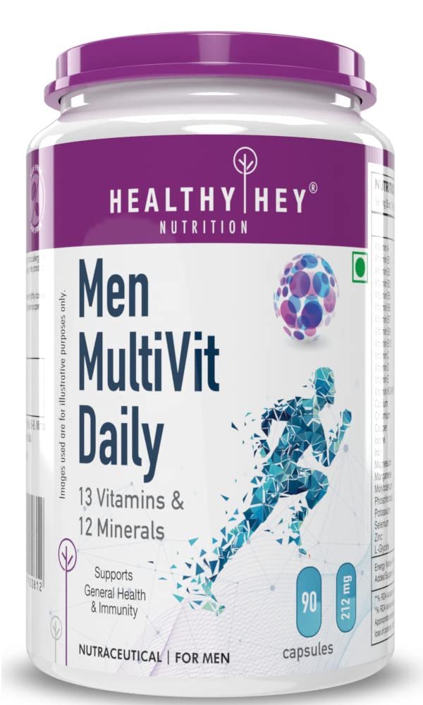 HealthyHey Nutrition MultiVitamin for Men (90 Vegetable Capsules)