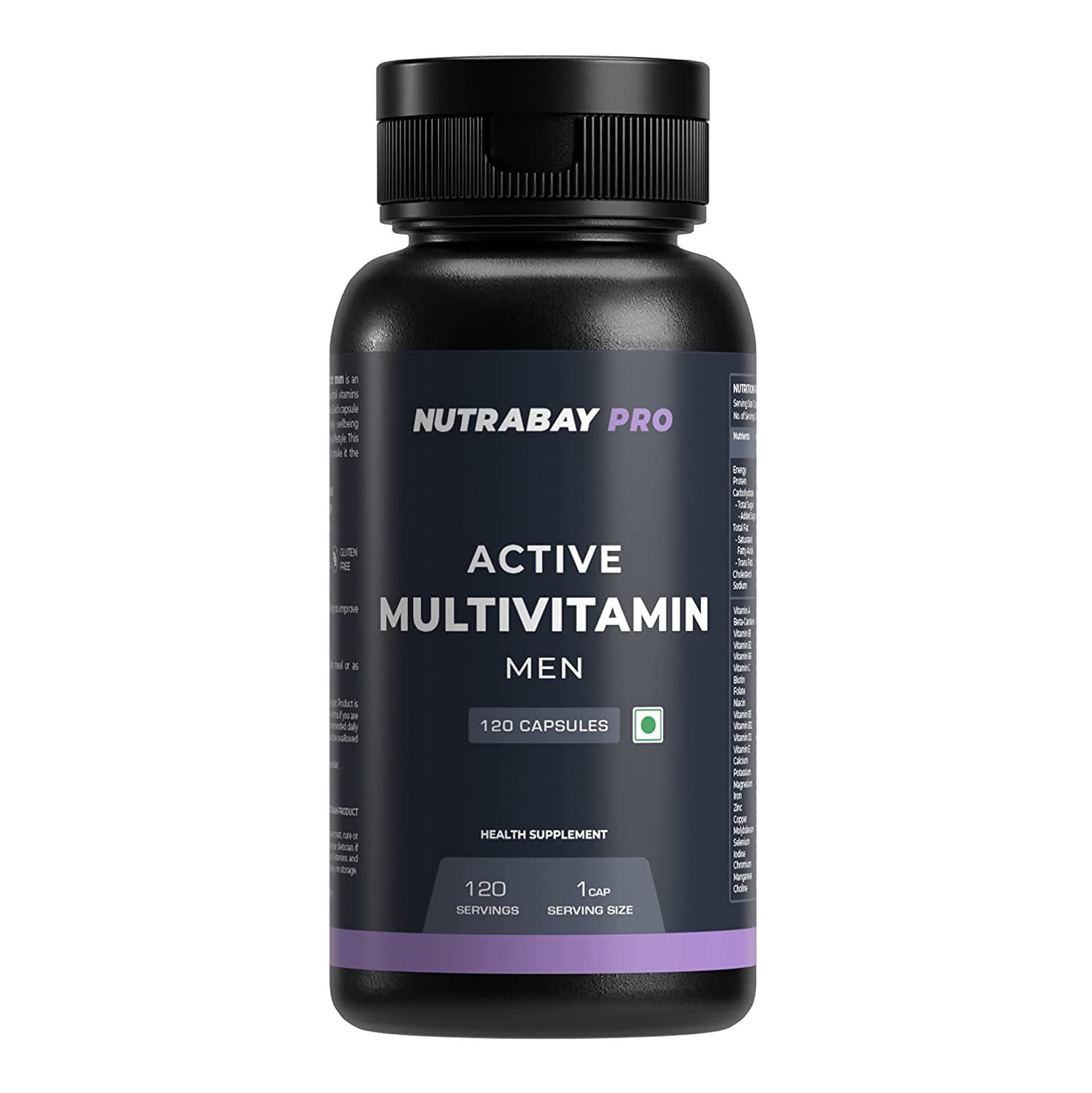 Nutrabay Pro Active Multivitamin Men (120 Veg Capsules)